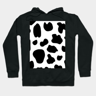 Large Cow Hide Print in Black and White Hoodie